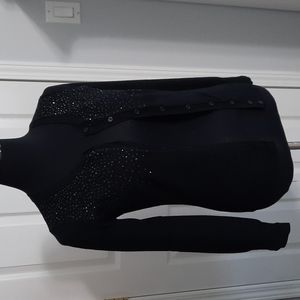 Black with black rhinestone cardigan